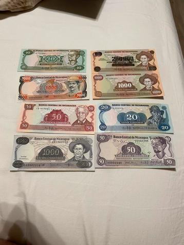Série de billets anciens du Nicaragua | AUNC, Enlèvement ou Envoi