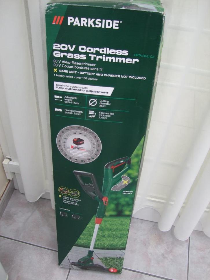 COUPE BORDURE SANS FIL PARKSIDE NEUF, Tuin en Terras, Grastrimmers, Nieuw, Accu, Ophalen