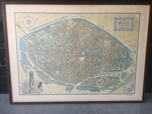 Stadskaart Marcus Gerrards - genummerd en getekend, Antiek en Kunst, Kunst | Litho's en Zeefdrukken, Ophalen