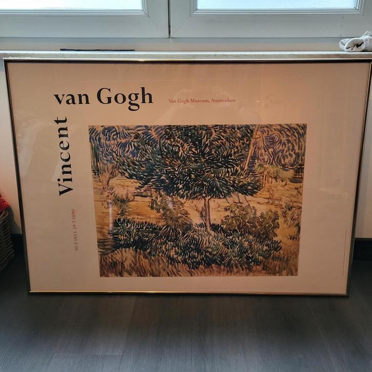 Grote posters Van Gogh met kader, Huis en Inrichting, Woonaccessoires | Schilderijen, Tekeningen en Foto's, Gebruikt, Foto of Poster