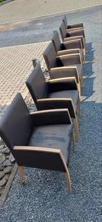6 gratis stevige stoelen met versleten bekleding, Huis en Inrichting, Ophalen, Gebruikt