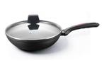 Wokpan van 30 cm met deksel, Huis en Inrichting, Keuken | Potten en Pannen, Ophalen, Keramische plaat, Wok, Nieuw