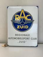 RAC Zuid emaille reclamebord, Verzamelen, Reclamebord, Gebruikt, Ophalen of Verzenden