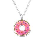 Kinderketting & -hanger donut 925 zilver, Handtassen en Accessoires, Kindersieraden, Ophalen of Verzenden, Nieuw, Hanger