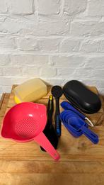 Tupperware vergiet - botervlootje - maatjes - lepel, Ophalen of Verzenden, Blauw