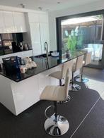 eilandstoelen  barstoelen, Huis en Inrichting, Barkrukken, Ophalen, Zo goed als nieuw, Metaal, In hoogte verstelbaar