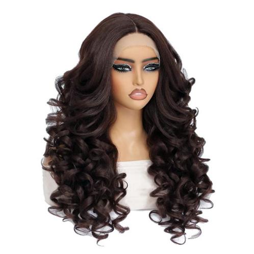 Luxe lace front pruik lang krullend haar Calla kastanje rood, Handtassen en Accessoires, Uiterlijk | Haarverzorging, Nieuw, Pruik of Haarverlenging