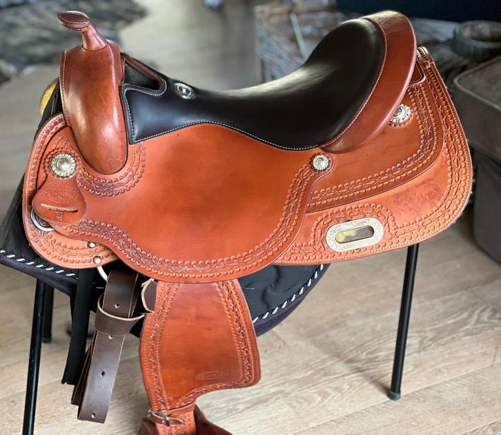 Westernzadel Pool’s 17 inch FQ, Animaux & Accessoires, Chevaux & Poneys | Selles, Comme neuf, Western, Enlèvement