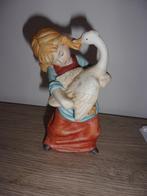 Meisjessnuisterij met gans, Antiek en Kunst, Curiosa en Brocante, Ophalen of Verzenden
