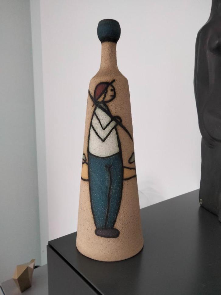 Studio keramiek vaas Lacerda kunst, Huis en Inrichting, Woonaccessoires | Vazen, Gebruikt, Minder dan 50 cm, Ophalen of Verzenden