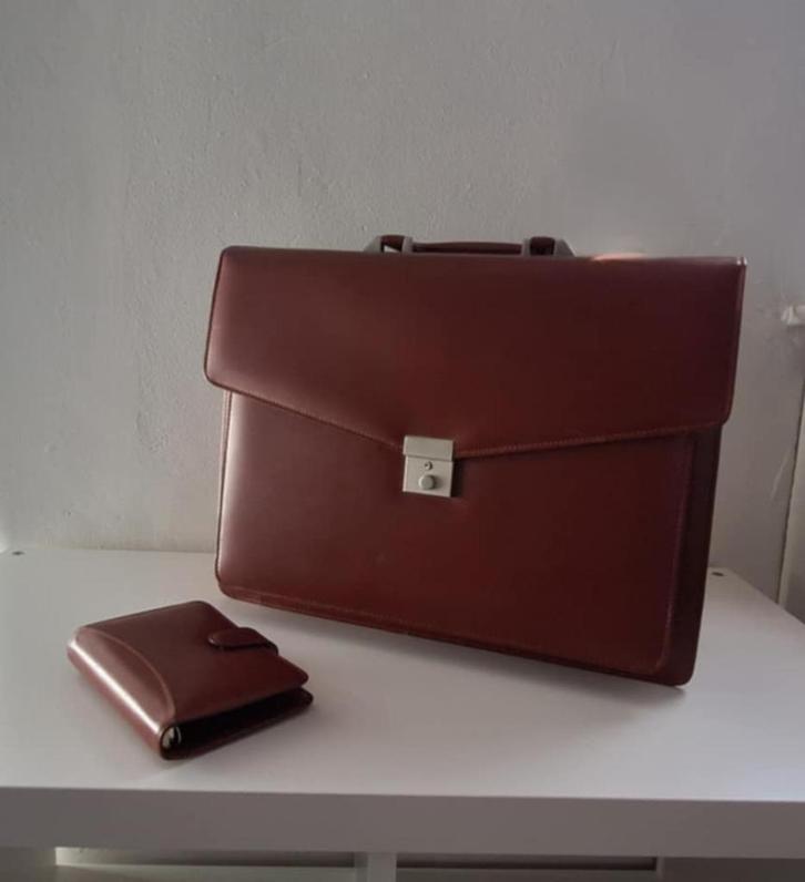 Vintage Aktetas & Mini-Agenda, Handtassen en Accessoires, Tassen | Schooltassen, Gebruikt, Aktetas of Boekentas, 40 tot 50 cm