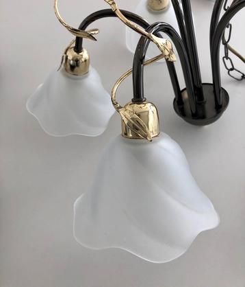 Vintage kroonluchter / luster met 5 lampjes beschikbaar voor biedingen