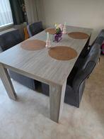 Tafel met 4 stoelen, Ophalen, 50 tot 100 cm, Zo goed als nieuw, 150 tot 200 cm