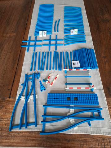 lego blauwe treinsporen , wissels, overweg  beschikbaar voor biedingen