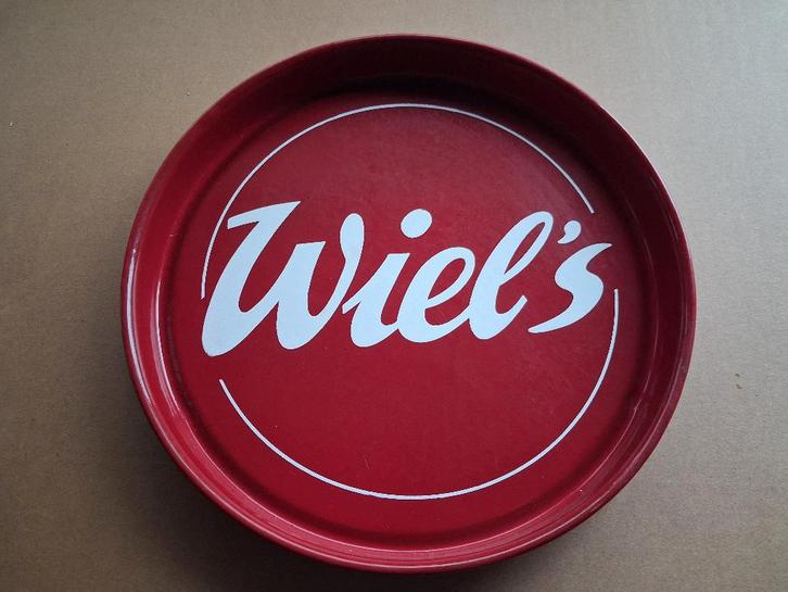 heel mooie oude emaille plateau BIEREN WIEL'S....., Verzamelen, Merken en Reclamevoorwerpen, Zo goed als nieuw, Reclamebord, Ophalen of Verzenden