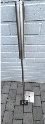 Tuin of terras sfeer verlichting, Inox, Staande lamp, Ophalen of Verzenden, Zo goed als nieuw