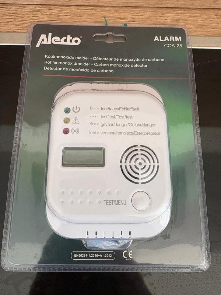 Alecto koolmonoxidemelder NIEUW, Doe-het-zelf en Bouw, Alarmsystemen, Nieuw, Detector, Sensor of Melder, Overige soorten, Ophalen of Verzenden