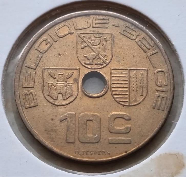 Proefslag 10 Cent 1938 Fr./Vl. Leopold III, Postzegels en Munten, Munten | België, Losse munt, Brons, Ophalen of Verzenden