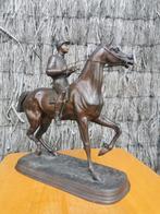 Bronzen Ridder& paard Paul Louis Emile Loiseau-Rousseau, Antiek en Kunst, Ophalen of Verzenden, Brons