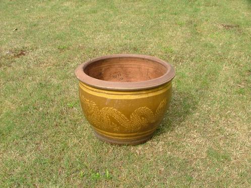 Maleisische pot en schaal, Tuin en Terras, Tuinvazen, Zo goed als nieuw, Ophalen
