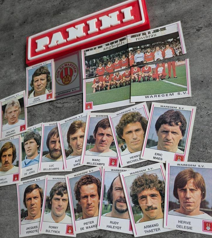 PANINI FOOTBALL 80 WAREGEM 20 STICKERS 1980, Hobby en Vrije tijd, Stickers en Plaatjes, Verzenden