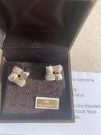 Boucles d’oreilles en or, Handtassen en Accessoires, Oorbellen, Ophalen, Gebruikt, Wit, Met edelsteen