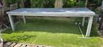 Grote Tuintafel in Gegalvaniseerd Staal, Tuin en Terras, Tuintafels, Ophalen, Overige materialen, Gebruikt, Veurnseweg 21d 8900 Ieper