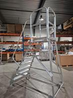 Verrolbare magazijntrap met veerwielen, Doe-het-zelf en Bouw, Ladders en Trappen, Ophalen, Nieuw, Trap, 2 tot 4 meter