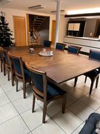 Table carrée et 8 chaises en teck, Maison & Meubles, Salles à manger complètes, Utilisé, 8 chaises ou plus