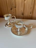 Kaarsenhouders verzilverd, Antiek en Kunst, Ophalen, Zilver
