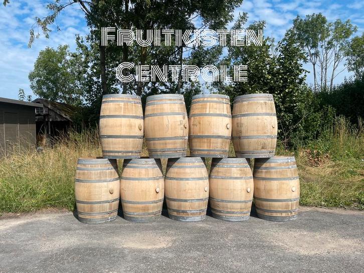 Eiken Wijnvaten 225L, Tuin en Terras, Regentonnen, Zo goed als nieuw, Ophalen