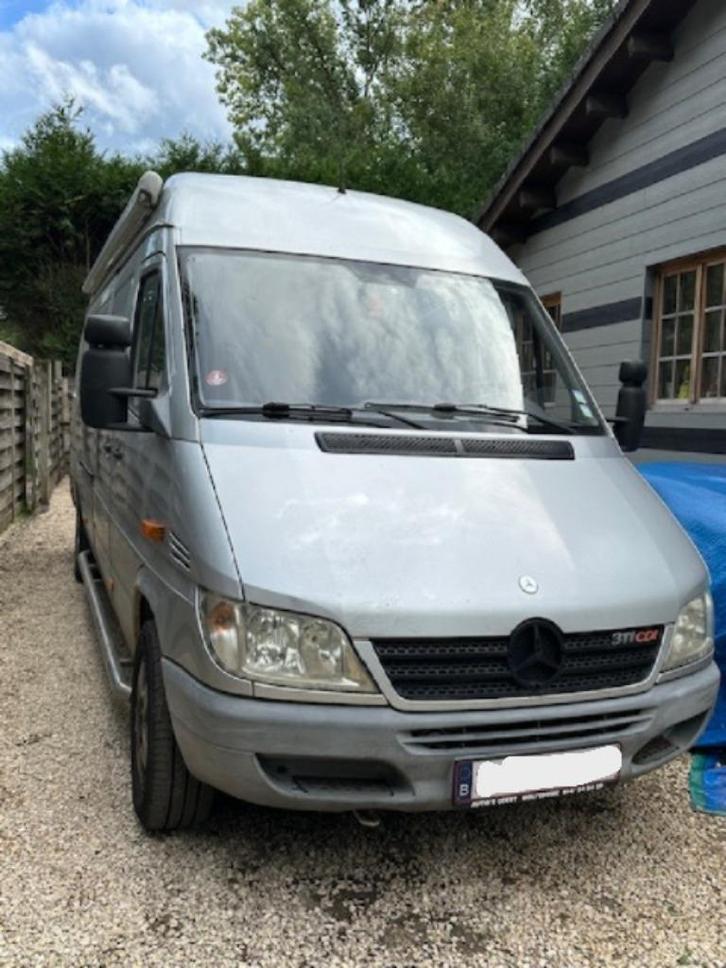 Grijze Mercedes Sprinter 2003 - 311CDI, Auto's, Bestelwagens en Lichte vracht, Particulier, Centrale vergrendeling, Elektrische buitenspiegels