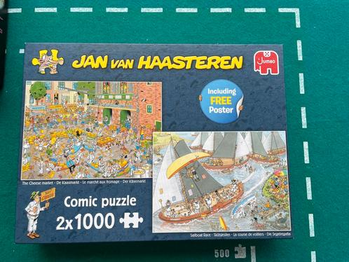 Jan van Haasteren 2x1000st, Hobby en Vrije tijd, Denksport en Puzzels, Zo goed als nieuw, Ophalen of Verzenden