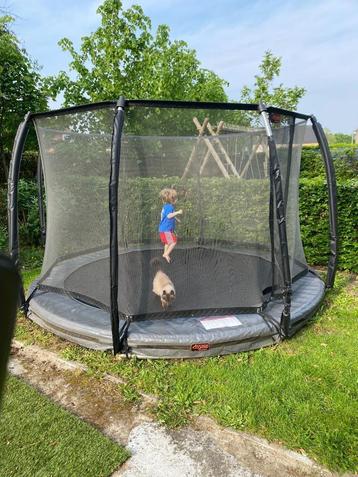 Veiligheidsnet (compl.) voor trampoline Avyna diameter 365cm, Ophalen, Zo goed als nieuw