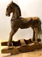 Massief houten schommel paard, Antiek en Kunst, Ophalen
