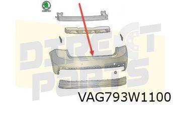 Skoda Fabia (8/21- )(6V) achterbumper (bij PDC) (te spuiten) beschikbaar voor biedingen