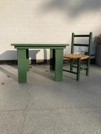 vintage houten tafel met stoeltje, Kinderen en Baby's, Ophalen, Zo goed als nieuw, Tafel(s) en Stoel(en)