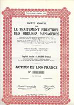 Traitement Industriel des Ordures Ménagères - 1934, 1920 à 1950, Action, Enlèvement ou Envoi