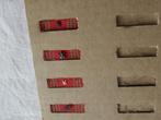4 barres croix de guerre  avec palmier et lions, Armée de terre, Enlèvement ou Envoi, Ruban, Médaille ou Ailes
