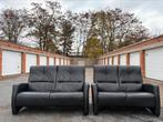 Bankstel Lounge 3+2 leer + BEZORGING, Ophalen of Verzenden, Zo goed als nieuw, Leer