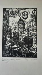 2 Oude afdrukken Hubert Glasl, Antiek en Kunst, Kunst | Etsen en Gravures, Ophalen of Verzenden