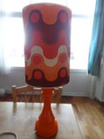 Lampe vintage orange à motifs des années 70', Antiquités & Art, Enlèvement