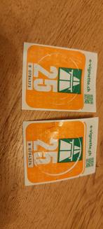 2 vignetten van Zwitserland met aankoopbewijs.