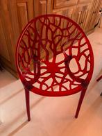 Lot de 4 chaises modernes rouges transparentes, Huis en Inrichting, Ophalen, Kunststof, Zo goed als nieuw, Vier
