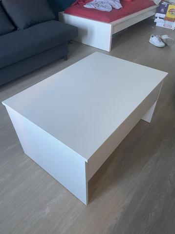Verstelbare salontafel, wit, 90 cm beschikbaar voor biedingen