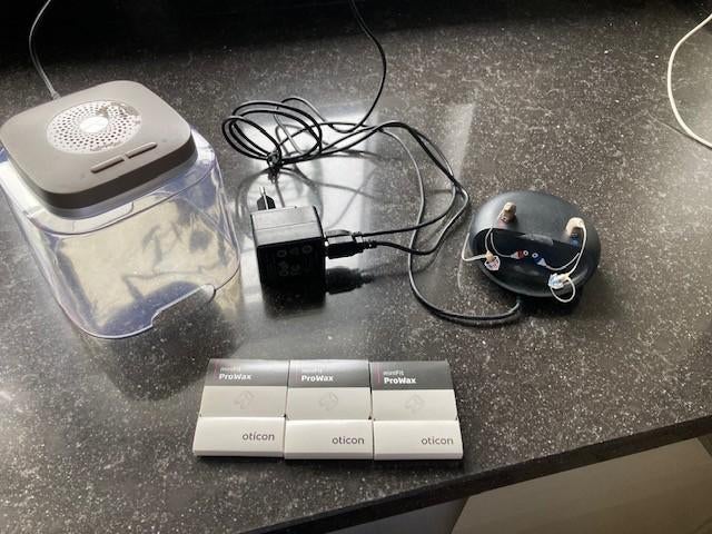 Hoorapparaten Audika - Oticon OPN 1 S Minirite, Elektronische apparatuur, Persoonlijke Verzorgingsapparatuur, Zo goed als nieuw