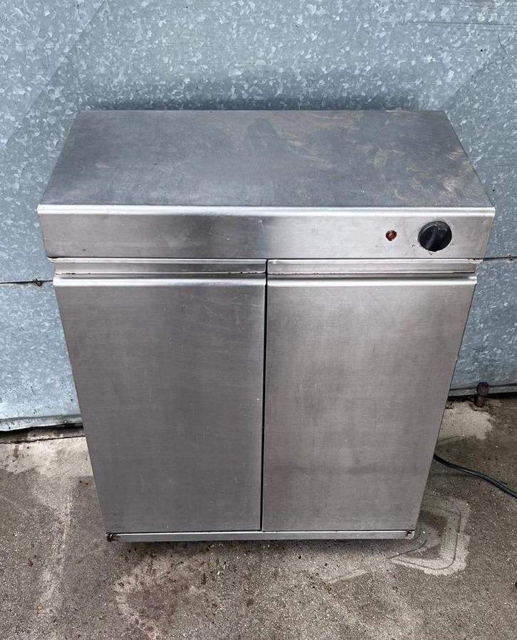 RVS Warmhoudkast ,3 Schappen, Huis en Inrichting, Keuken | Keukenelementen, Gebruikt, Minder dan 100 cm, 50 tot 100 cm, 25 tot 50 cm