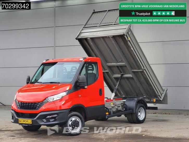 Iveco Daily 35C12 Kipper Euro6 Dubbellucht 3,5t Trekhaak Air, Auto's, Bestelwagens en Lichte vracht, Bedrijf, Te koop, Airconditioning