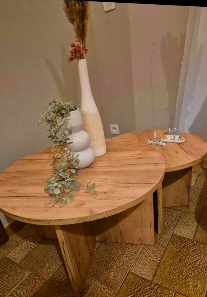Double table basse bois mélaminé, Maison & Meubles, Tables | Tables de salon
