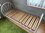 Cadre de lit et sommier à lattes 1 personne, Maison & Meubles, Chambre à coucher | Matelas & Sommiers, 90 cm, Enlèvement, Une personne